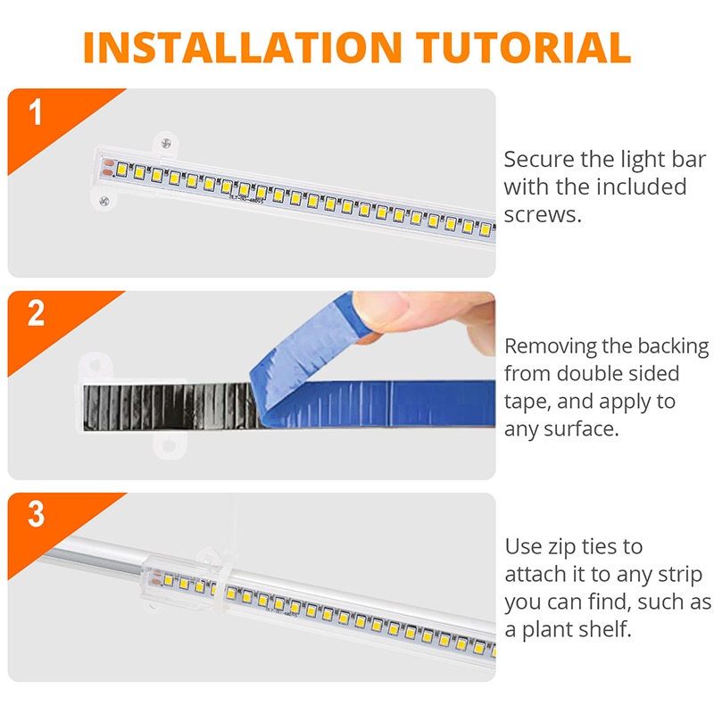 Set of 2 LED Grow Light Strips