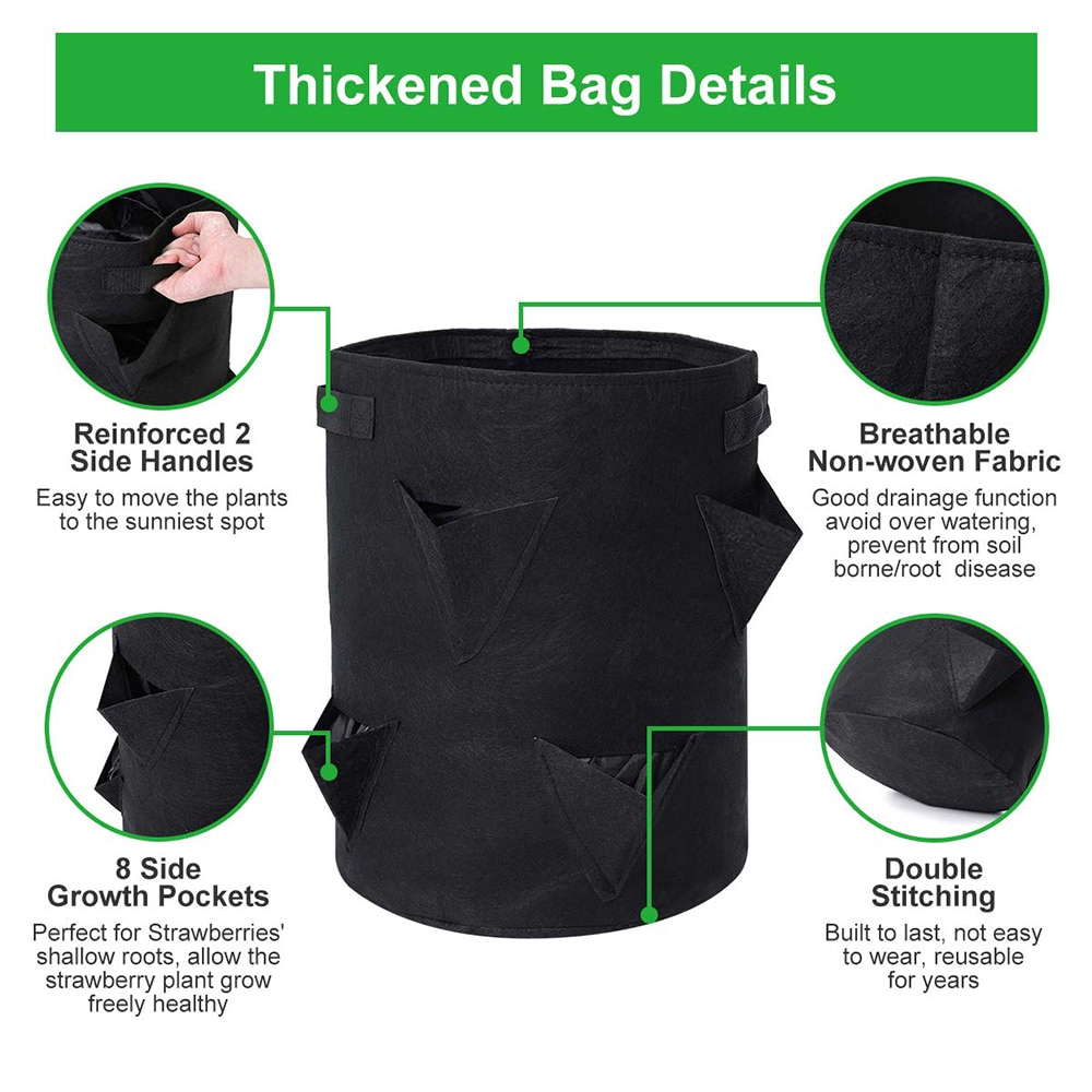 Outdoor Planting Grow Bag in Different Sizes