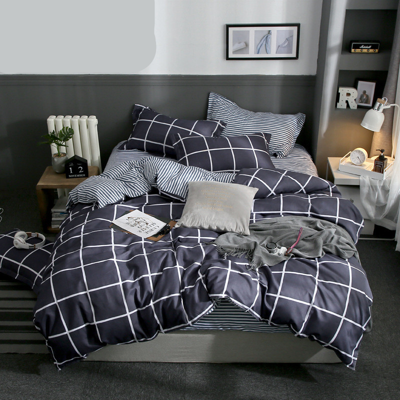 Modern Printed Bedding Set 4 Pcs