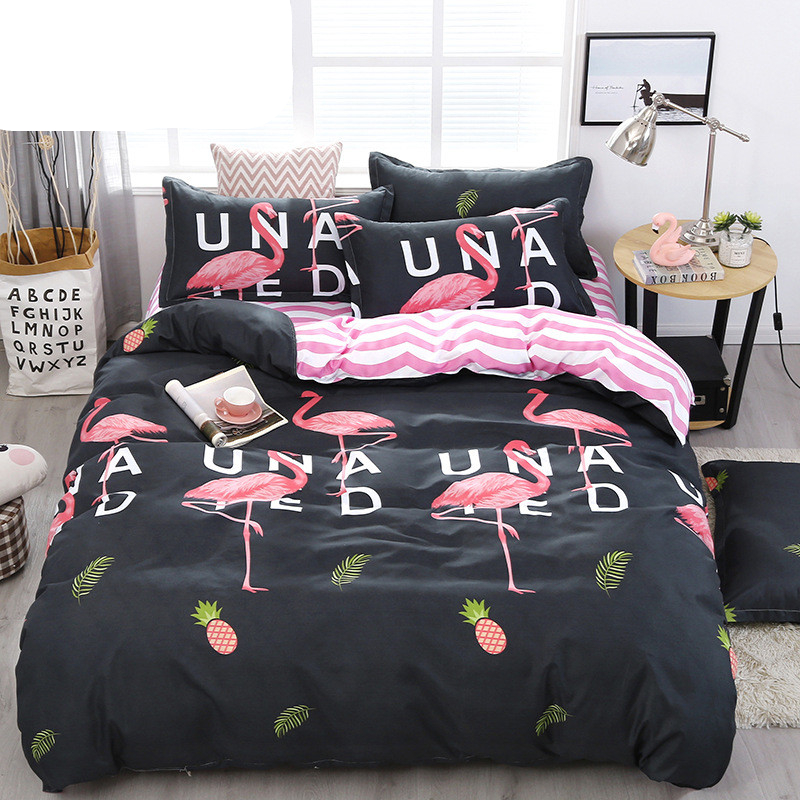 Modern Printed Bedding Set 4 Pcs