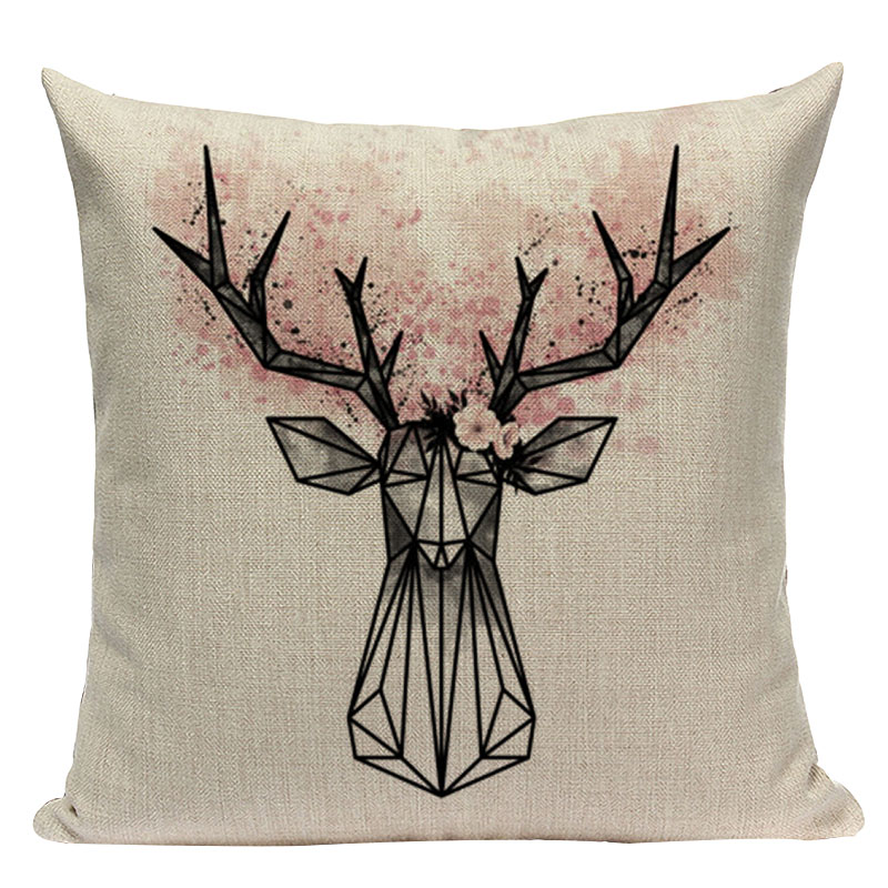 Nordic geometric Animals cushion cover