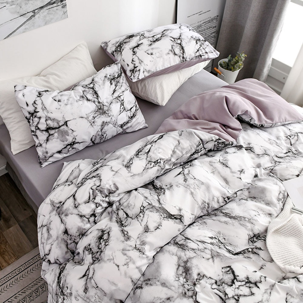 Bedding with Marble Texture