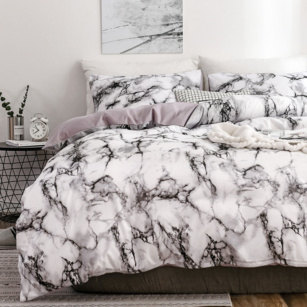 Bedding with Marble Texture