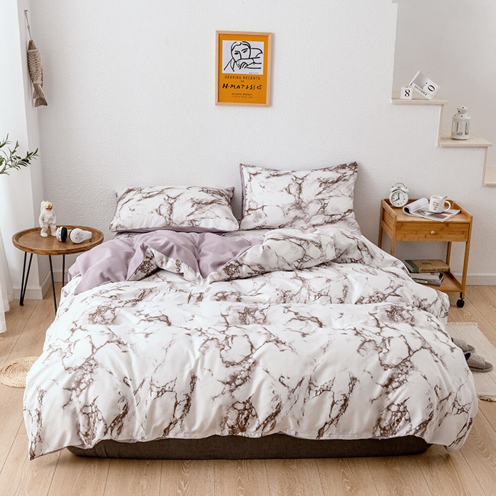 Bedding with Marble Texture