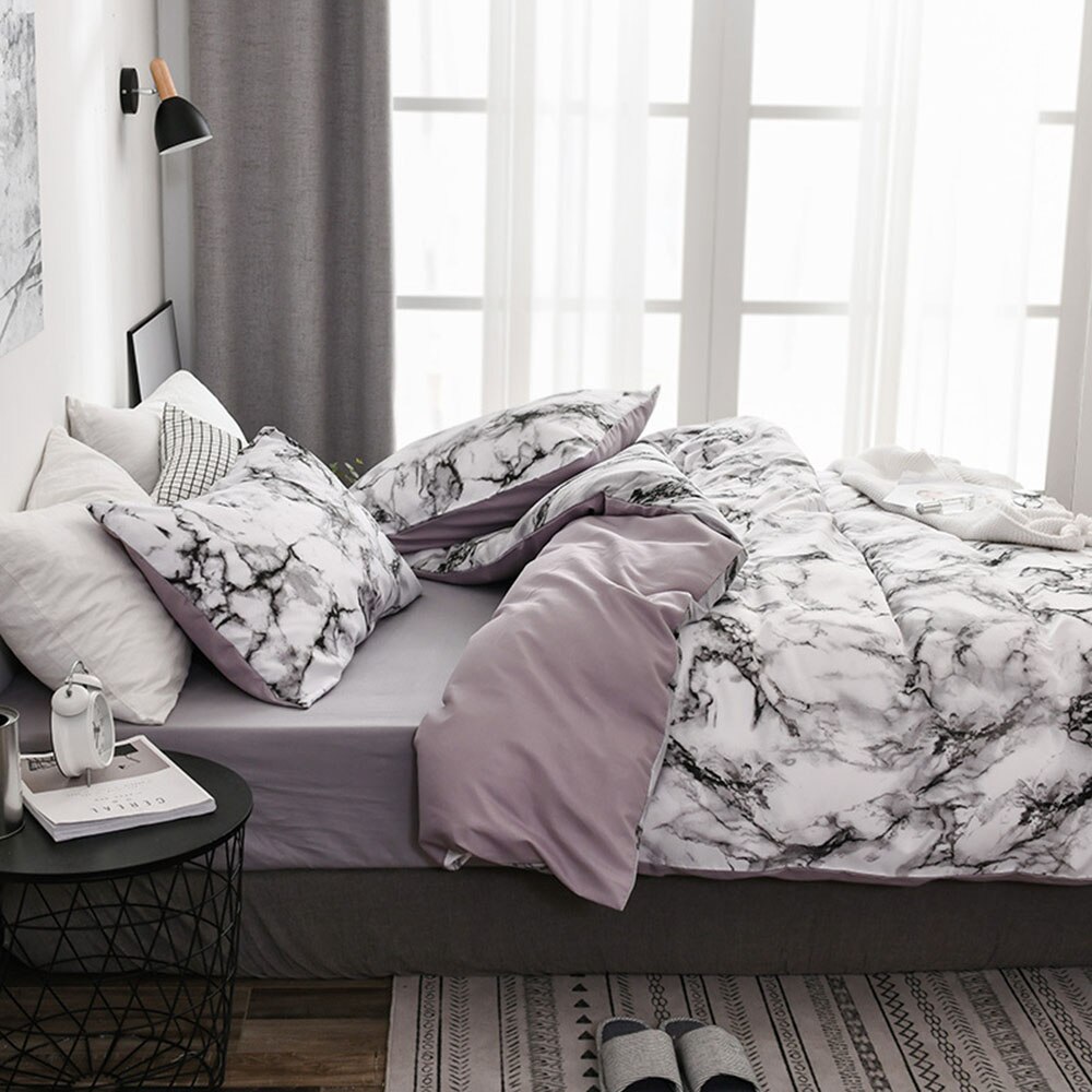 Bedding with Marble Texture