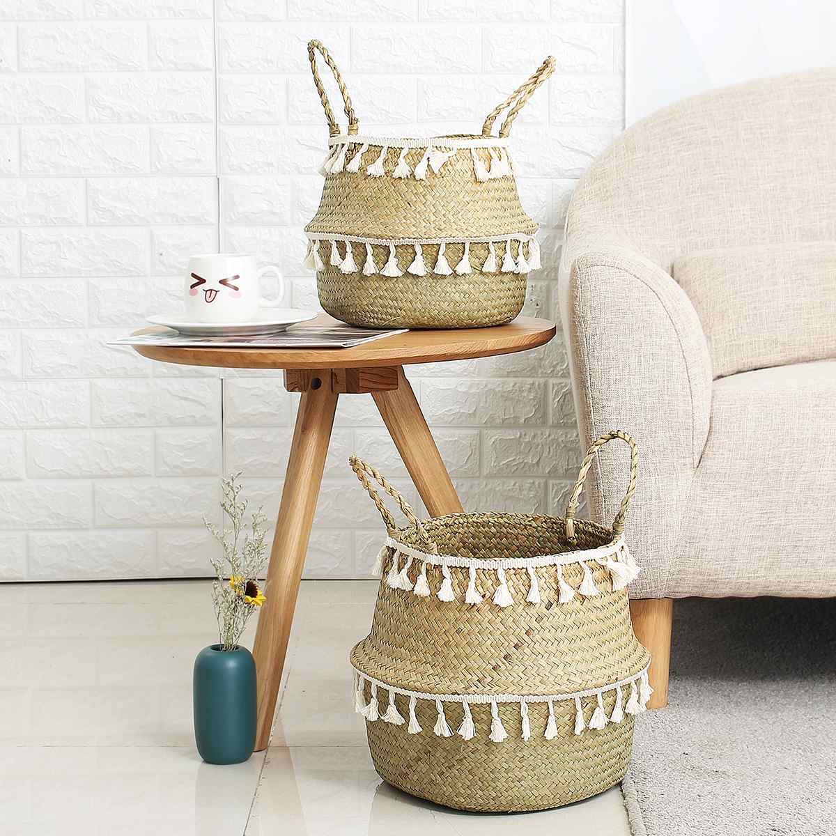 Handmade Seagrass Storage Baskets