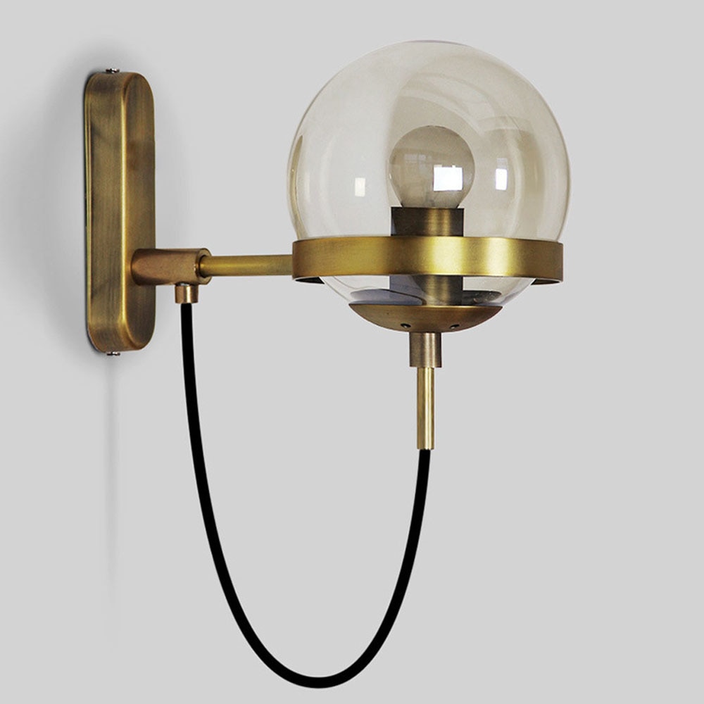 Loft Style Glass Ball Wall Light