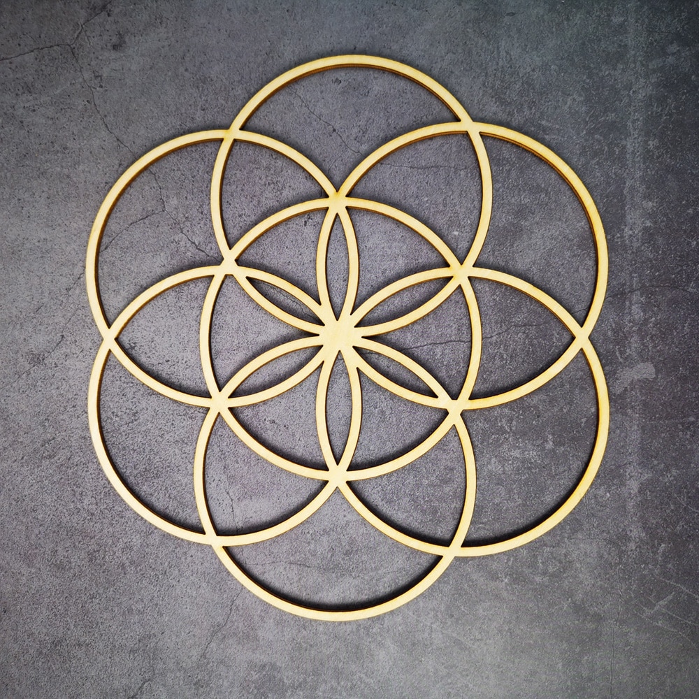 Wooden Flower Of Life Decoration Ornament