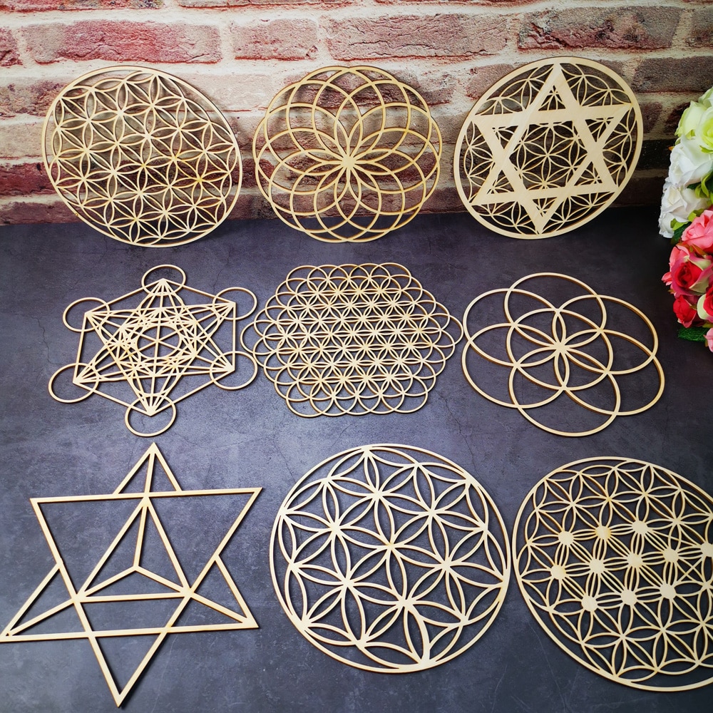 Wooden Flower Of Life Decoration Ornament