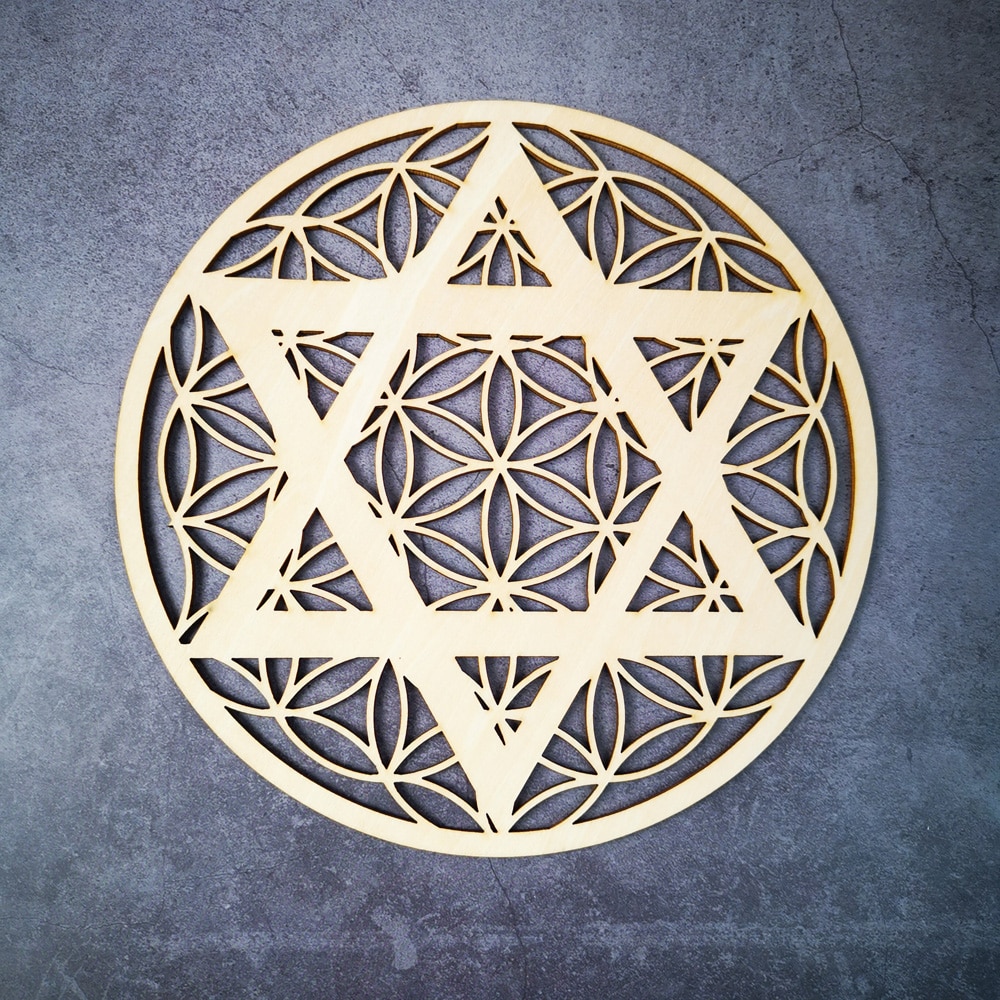 Wooden Flower Of Life Decoration Ornament