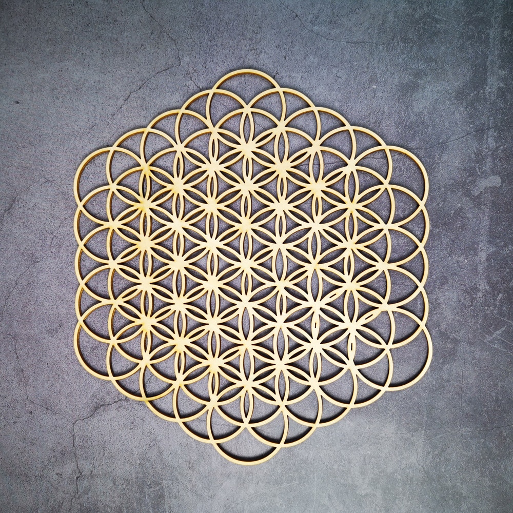 Wooden Flower Of Life Decoration Ornament