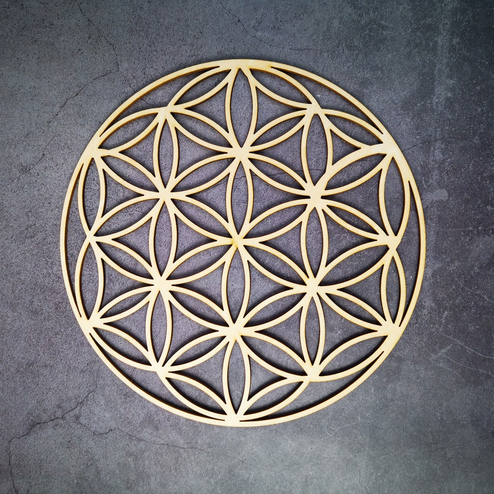 Wooden Flower Of Life Decoration Ornament