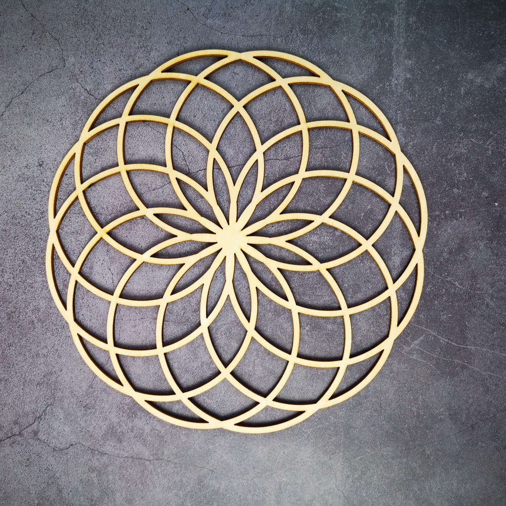 Wooden Flower Of Life Decoration Ornament