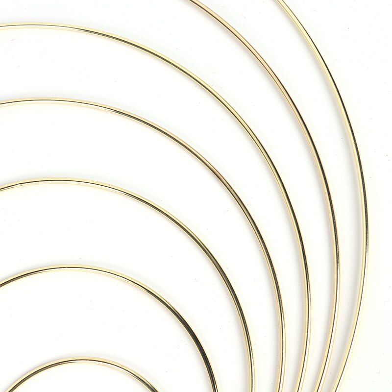 Metal Hanging Hoop in Gold Color