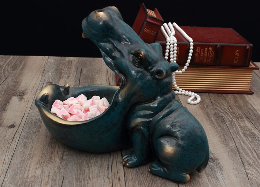 Hippo Candy Container Figurine