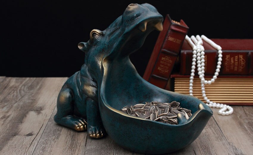 Hippo Candy Container Figurine