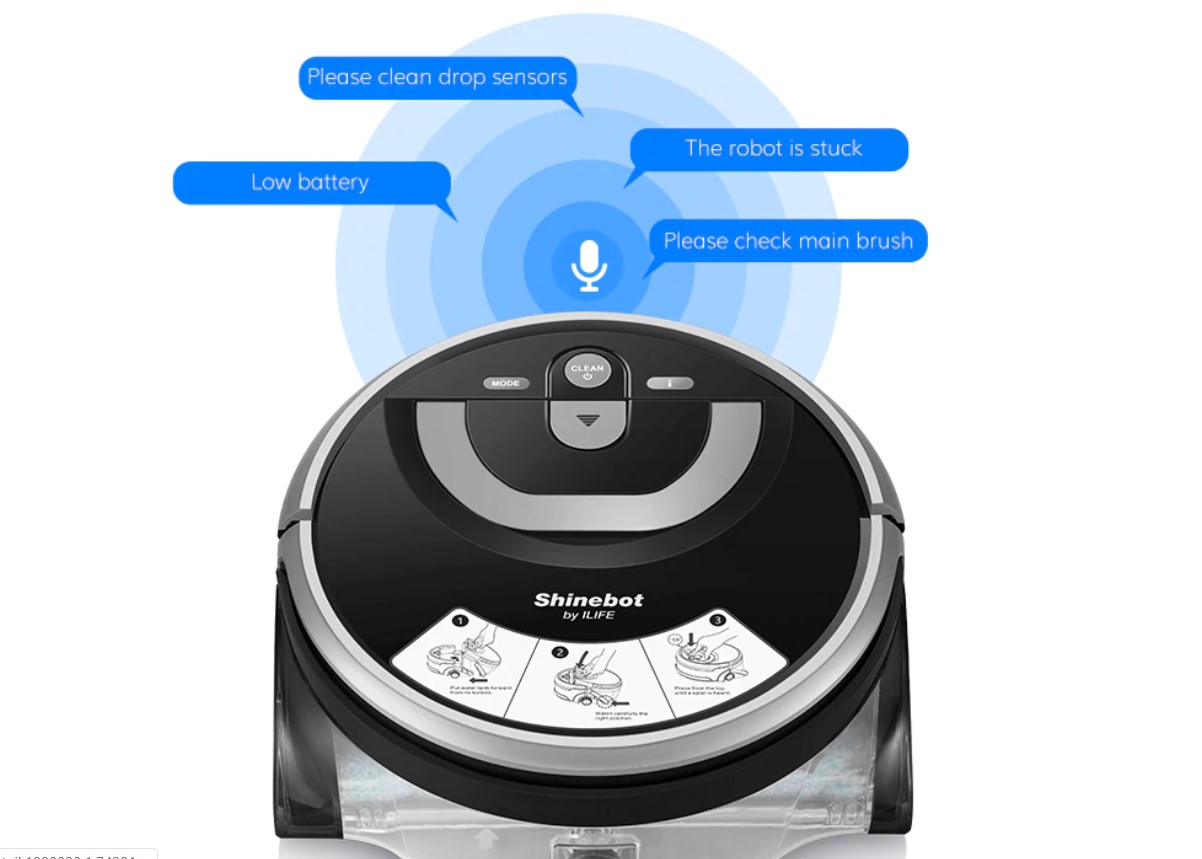 Black and Silver Design Robot Vacuum Cleaner