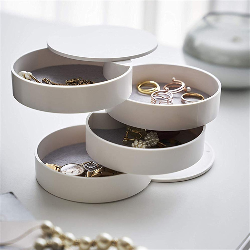 4-Layer Rotatable Jewelry Storage Box