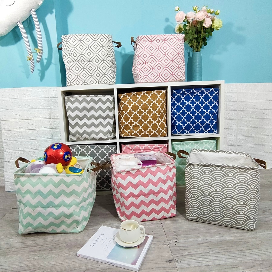 Geometric Pattern Storage Basket