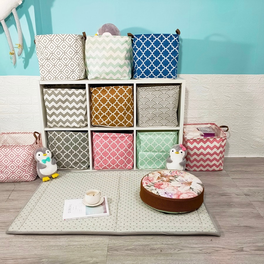 Geometric Pattern Storage Basket