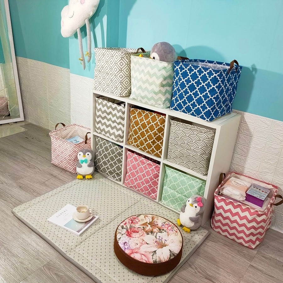 Geometric Pattern Storage Basket