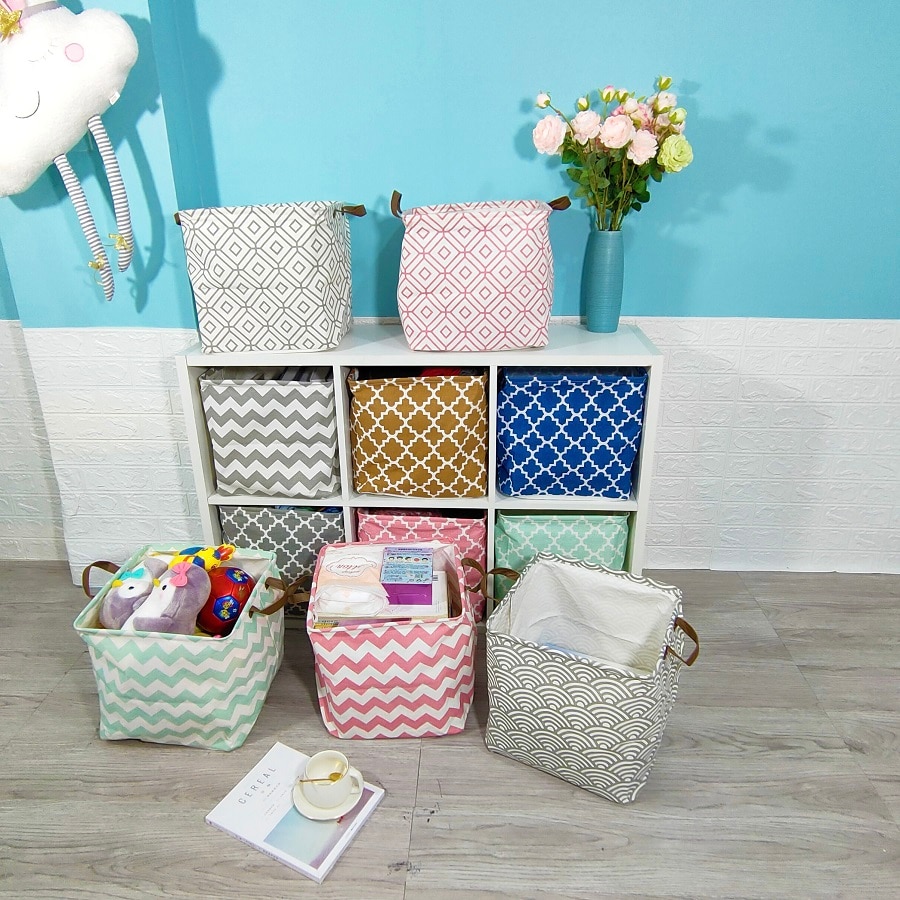 Geometric Pattern Storage Basket