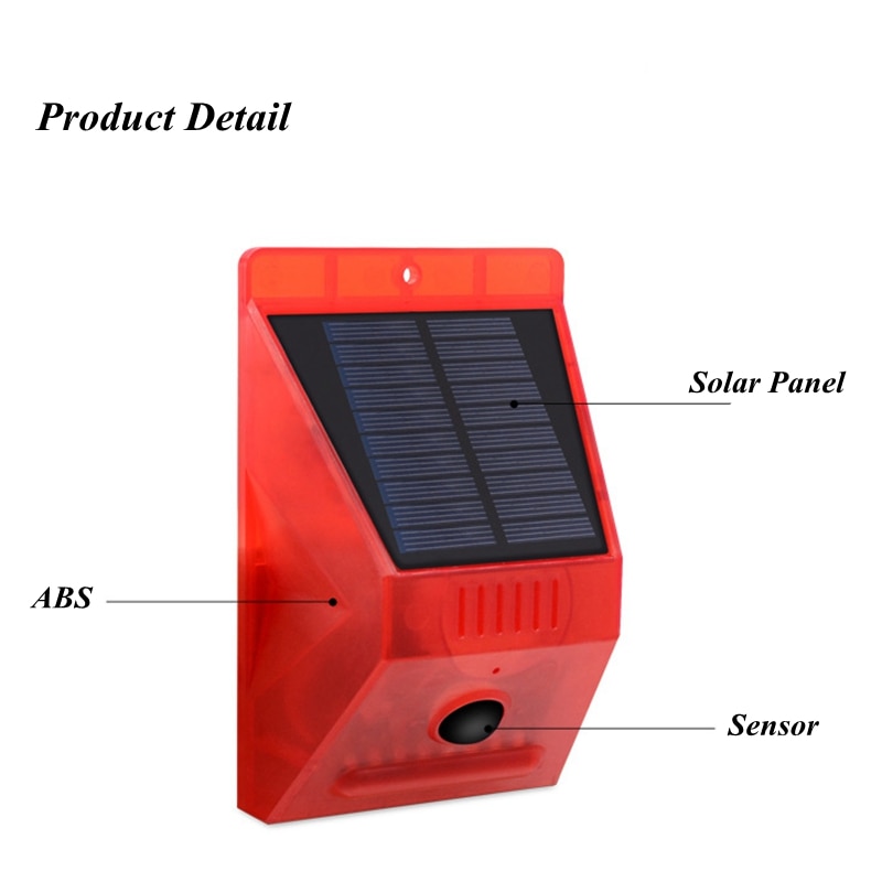 Solar Remote Control Alarm Siren