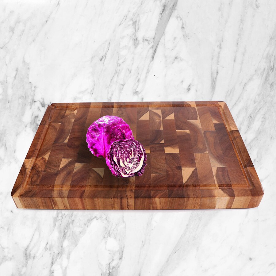 Acacia Wood Chopping Board with Juice Groove